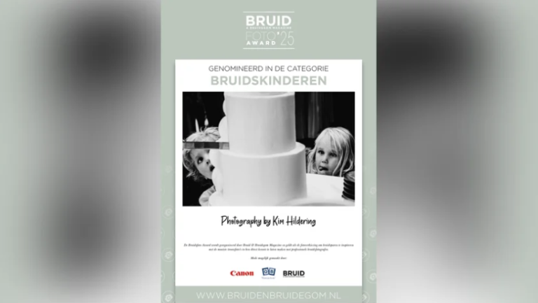 Genomineerde foto Kim Hildering Bruidsfoto Award 2025