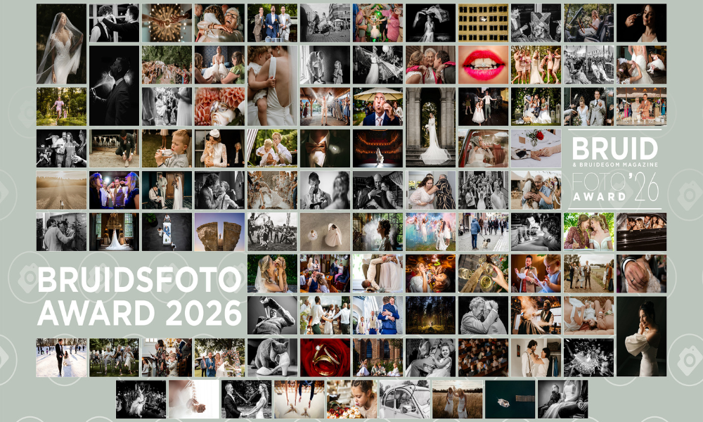 Bruidsfoto Award banner met alle genomineerde bruidsfotografen